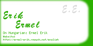 erik ermel business card